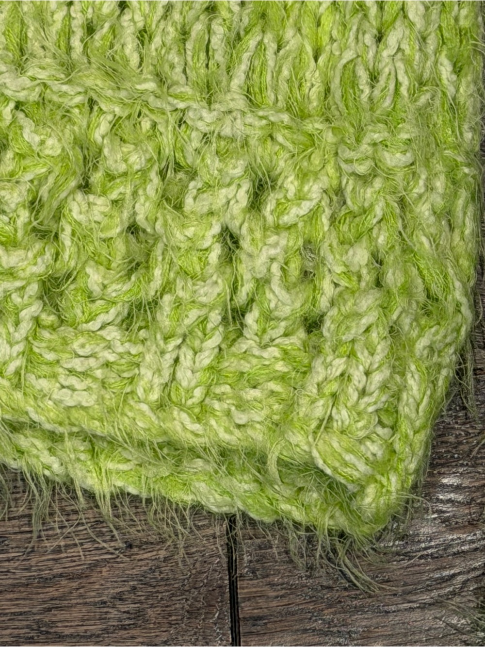Free People Neon Lime Cropped Turtleneck Sweater - Picture 8 of 9